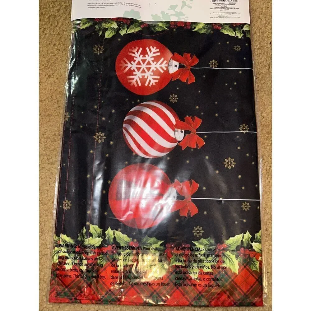 Christmas Tree Ornaments candy cane Decorative Mailbox Cover NWT